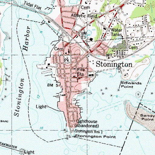 Topographic Map of Mistack, CT