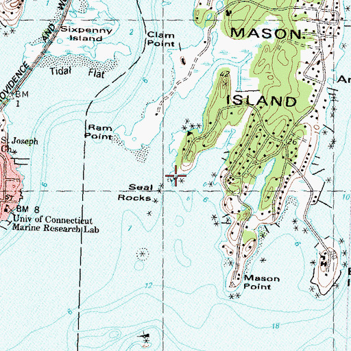 Topographic Map of Money Point, CT