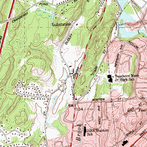Topographic Map of Montessori Discovery School, CT
