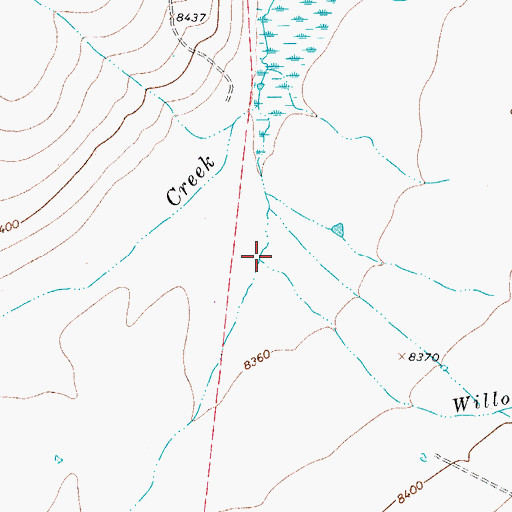 Topographic Map of Willow Creek, CO