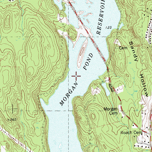 Topographic Map of Morgan Pond (historical), CT