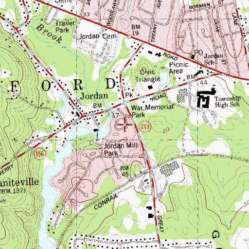 Topographic Map of Morningside Park, CT