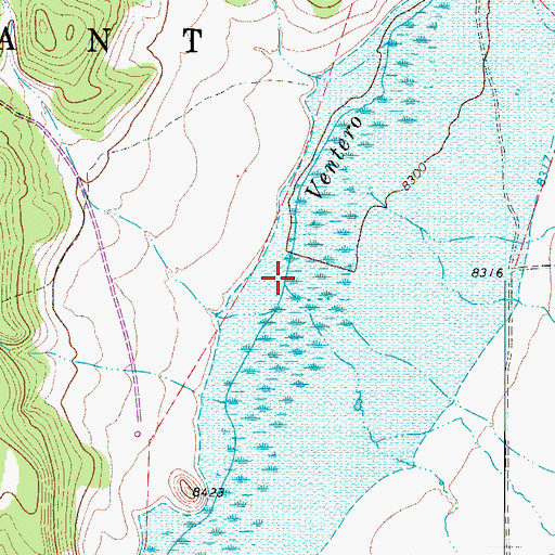 Topographic Map of Cuates Creek, CO