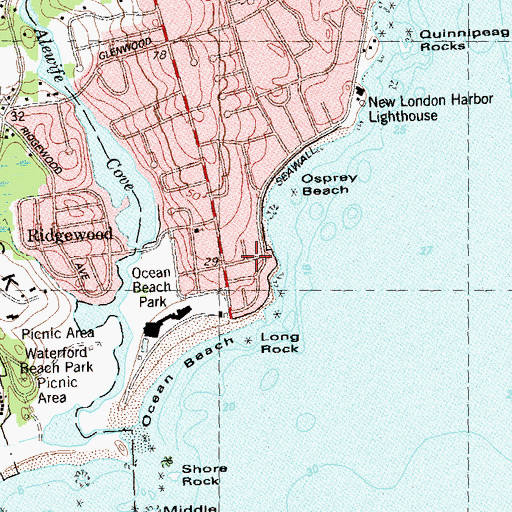 Topographic Map of Neptune Park, CT