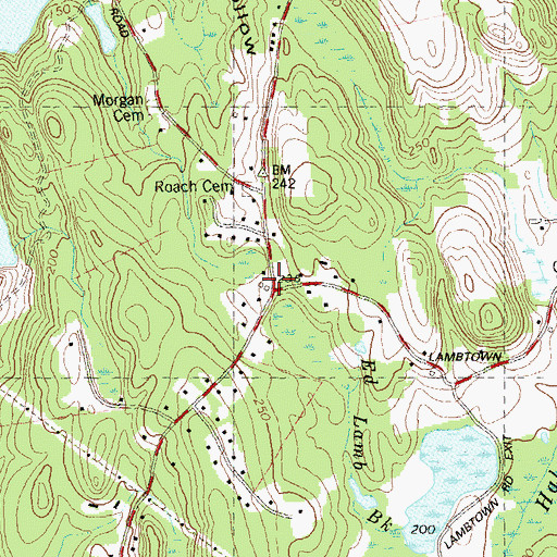 Topographic Map of New Life Church, CT