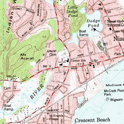 Topographic Map of Nikirk Ministries World Headquarters, CT