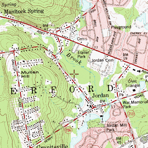 Topographic Map of North Road Park, CT