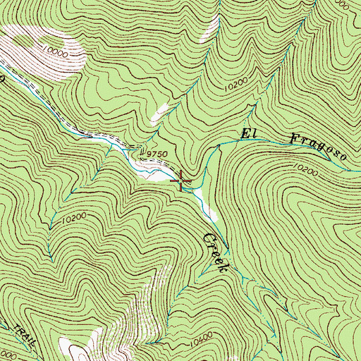Topographic Map of El Fragoso Creek, CO