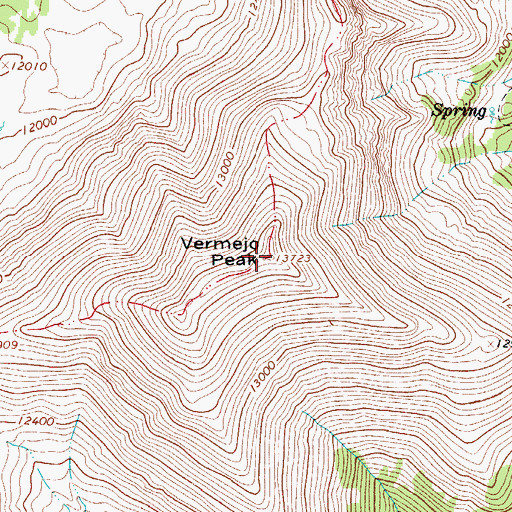 Topographic Map of Vermejo Peak, CO