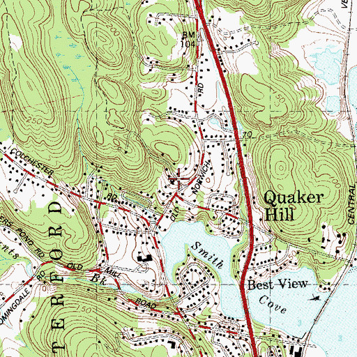 Topographic Map of Our Lady of Perpetual Help Church, CT