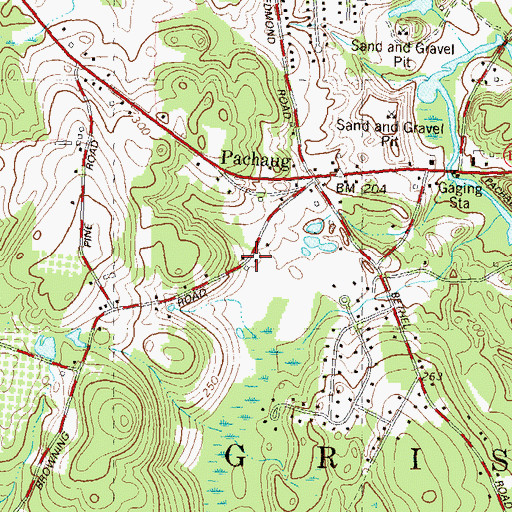 Topographic Map of Pachaug School (historical), CT