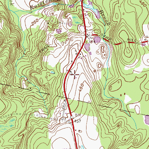 Topographic Map of Palmer Cemetery, CT