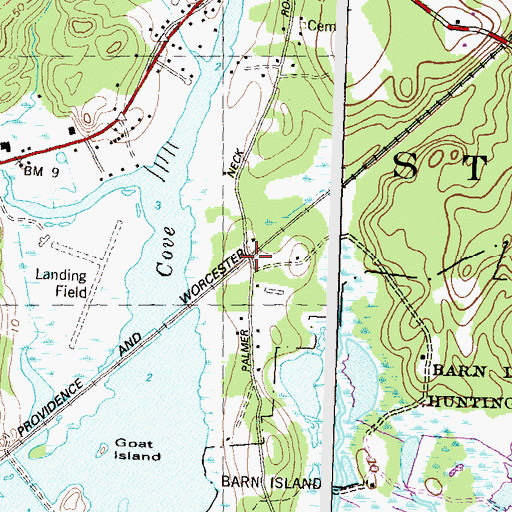Topographic Map of Palmer Neck, CT