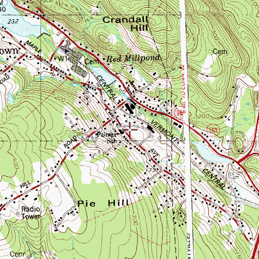 Topographic Map of Palmer School, CT