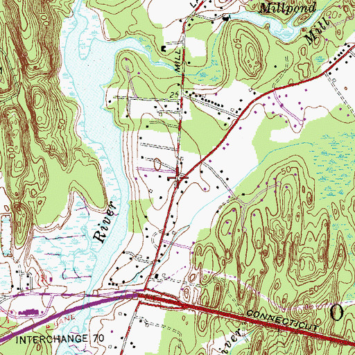 Topographic Map of Peck Tavern (historical), CT