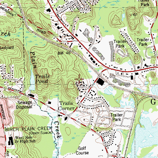 Topographic Map of Pequot Village, CT
