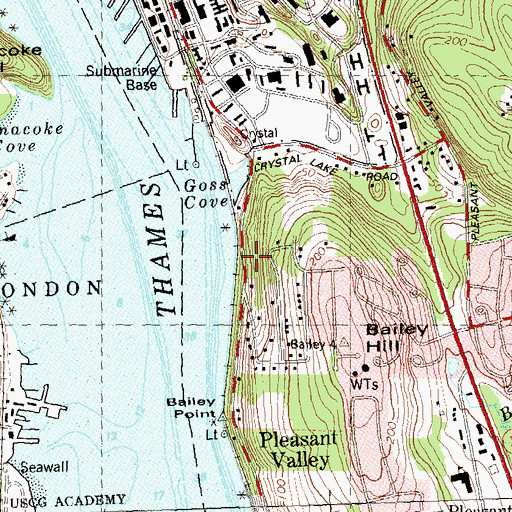 Topographic Map of Phoenix Drive Park, CT