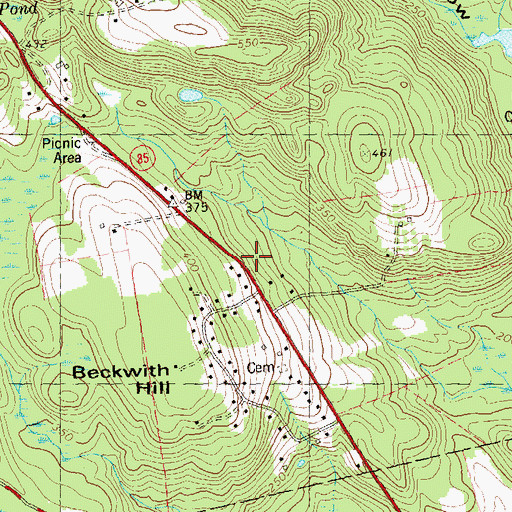 Topographic Map of Pond School (historical), CT