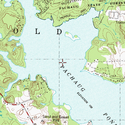 Topographic Map of Popple Bridge (historical), CT