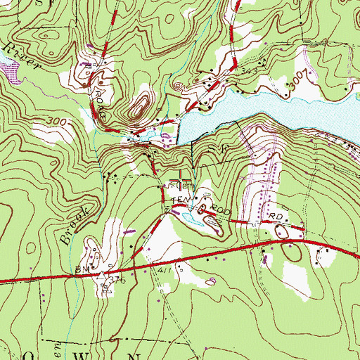 Topographic Map of Potter Cemetery, CT