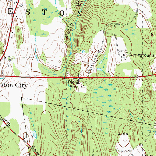 Topographic Map of Preston Highway Park, CT