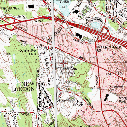 Topographic Map of Prospect Hill, CT