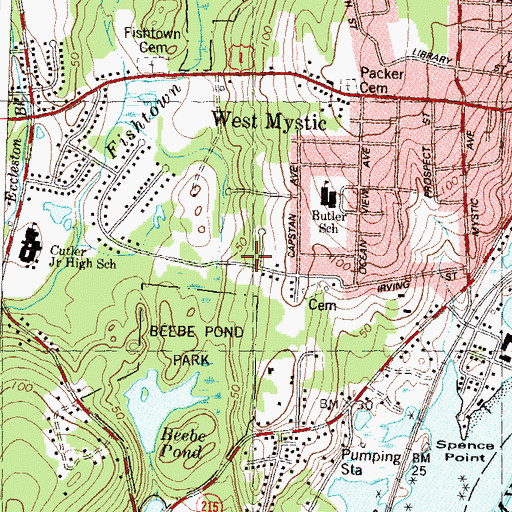 Topographic Map of Ramblewood Park, CT