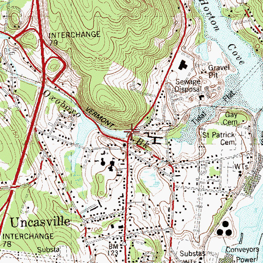 Topographic Map of Red Mill Pond, CT