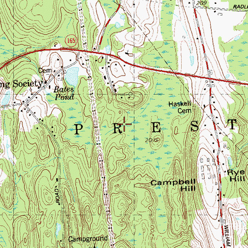 Topographic Map of Refuge House of Prayer, CT