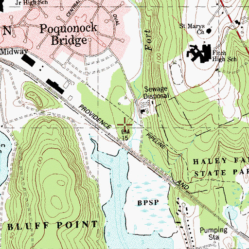 Topographic Map of Ring Drive Park, CT