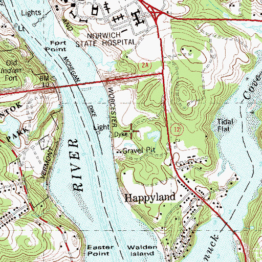 Topographic Map of SCRRRA Industrial Park, CT
