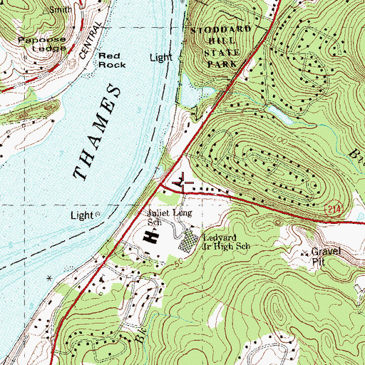 Topographic Map of Saint Davids Episcopal Church, CT