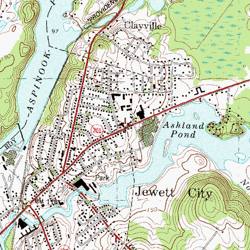 Topographic Map of Saint Marys Church, CT