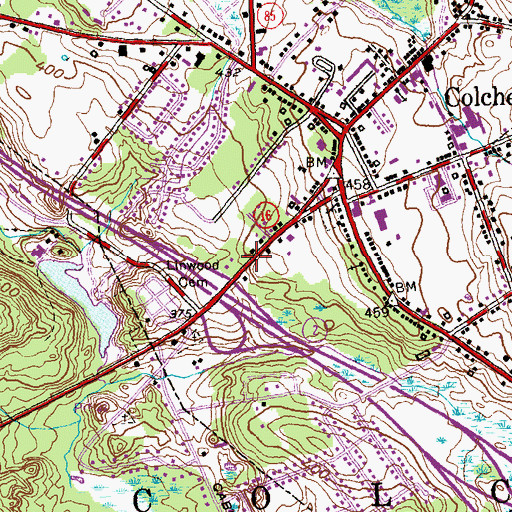 Topographic Map of Saint Marys Ukranian Church, CT