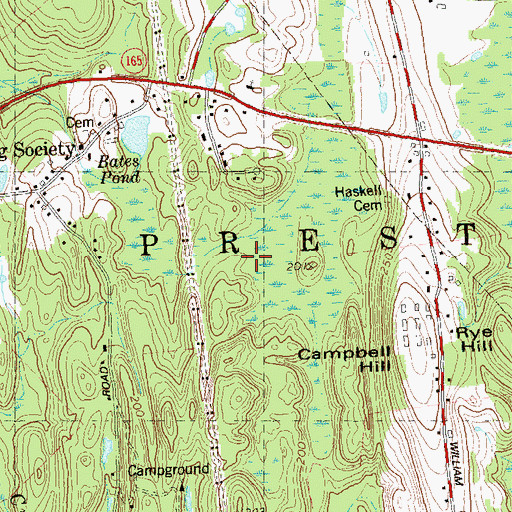 Topographic Map of Saint Nicholas Church, CT