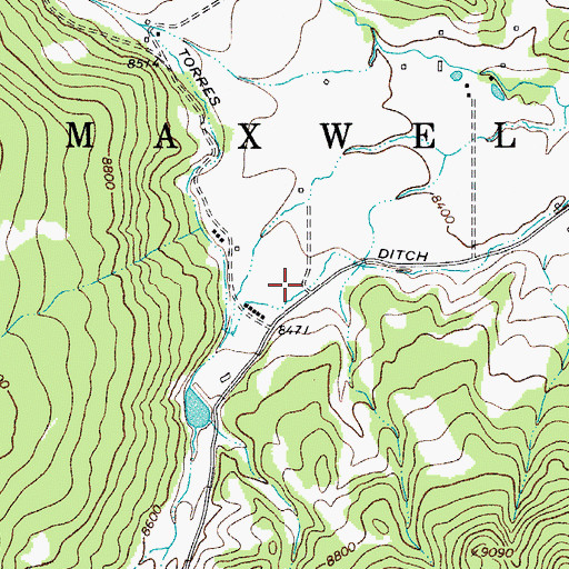 Topographic Map of Torres Ditch, CO