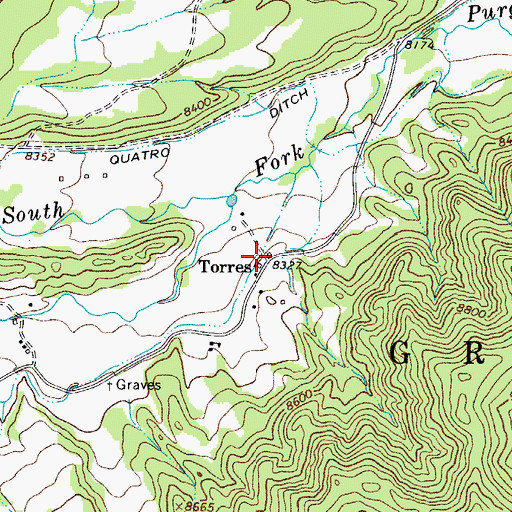 Topographic Map of Torres, CO