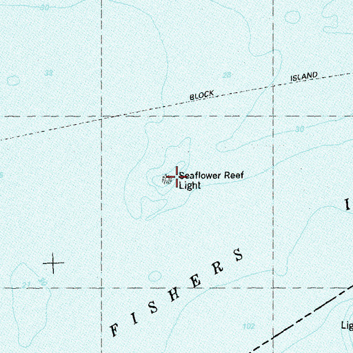 Topographic Map of Seaflower Reef, CT