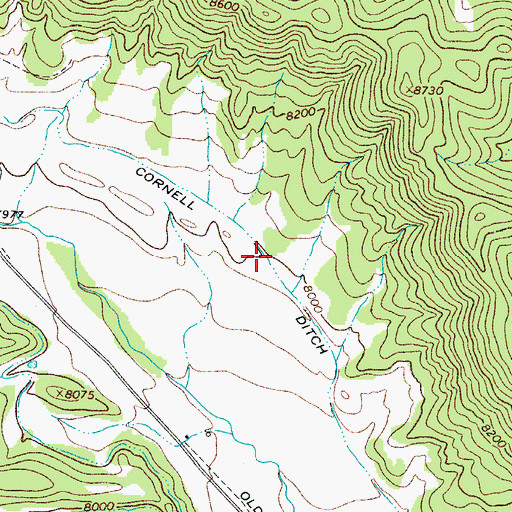 Topographic Map of Cornell Ditch, CO