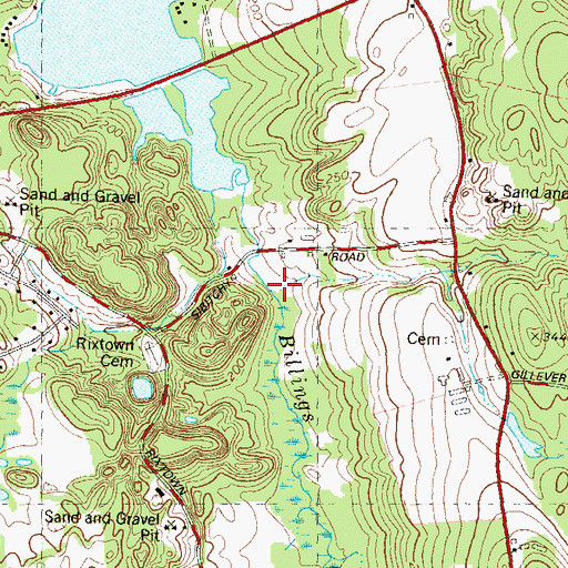 Topographic Map of Sterrie Brook, CT