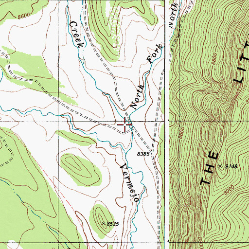 Topographic Map of North Fork Vermejo River, NM