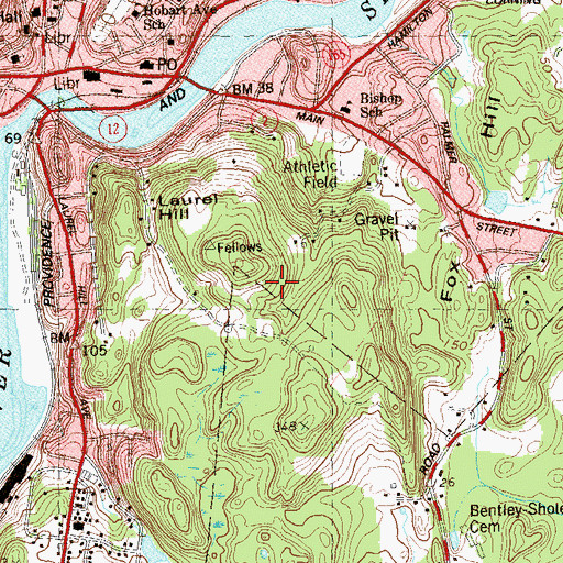 Topographic Map of Sunnyside (historical), CT