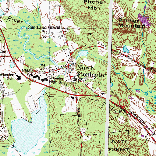 Topographic Map of Third Baptist Church, CT