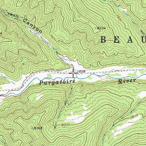 Topographic Map of Bandarito Canyon, CO
