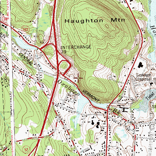 Topographic Map of Montville Fire Department Company Station 1 / Montville Emergency Medical Services, CT