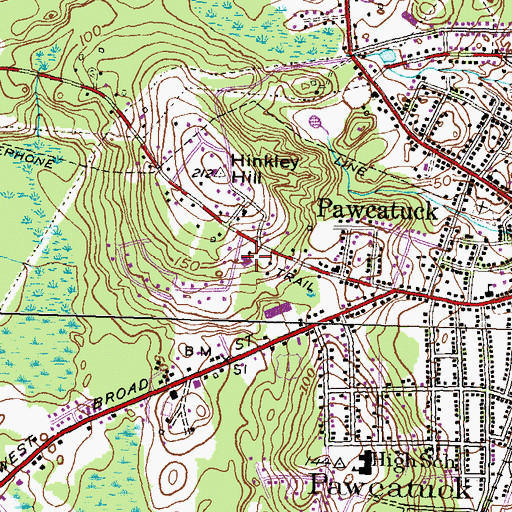Topographic Map of United Congregational Church, CT