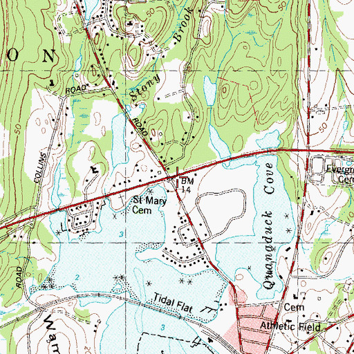 Topographic Map of Varga Corners (historical), CT