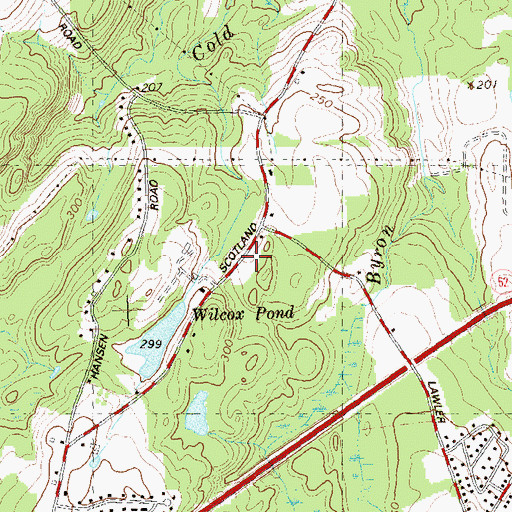 Topographic Map of Vision Baptist Church, CT