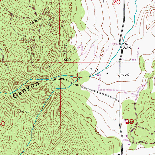 Topographic Map of Butler Canyon, CO