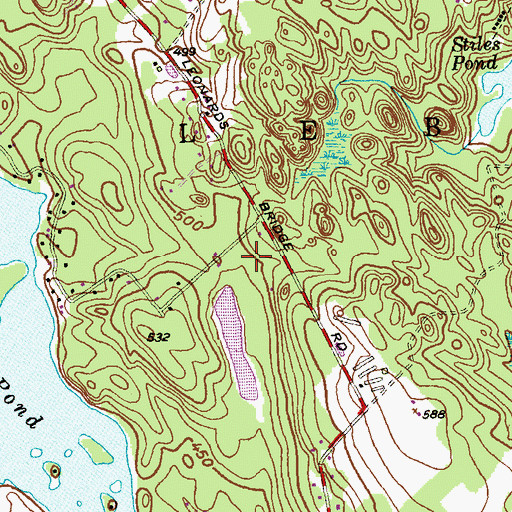 Topographic Map of Waters Edge Campground, CT